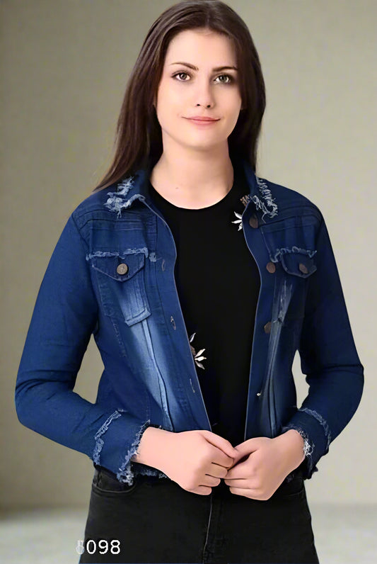 Denim Jacket for Women (Blue, S)